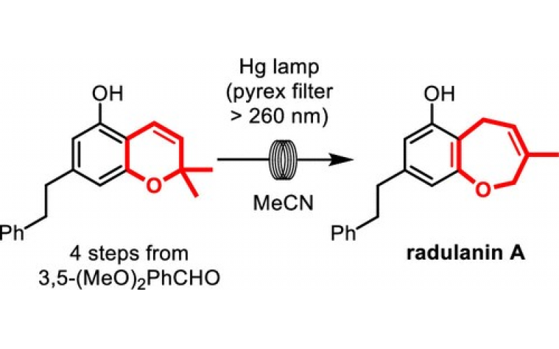 2,2-Dimethylchromene在流动中的光化学扩环促进植物毒性Radulanin A的全合成